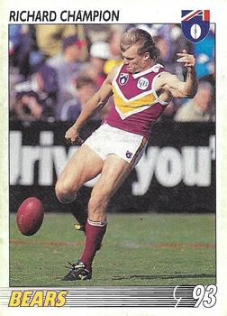 1993 Select AFL #168 Richard Champion Front